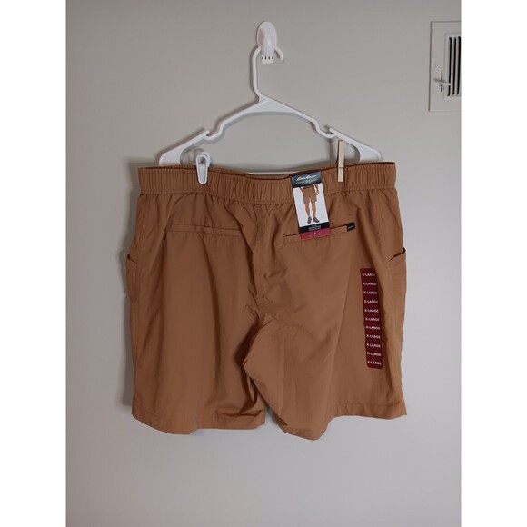 Eddie Bauer Men's Ripstop Tech Pull On Short Size XL Brown Sugar New With Tags - Picture 2 of 7